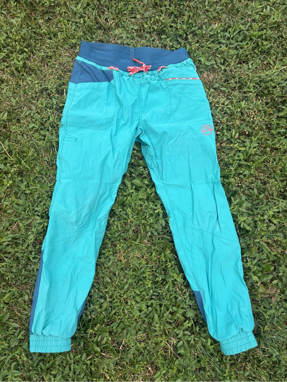 La Sportiva Teal and Navy Climbing Pants